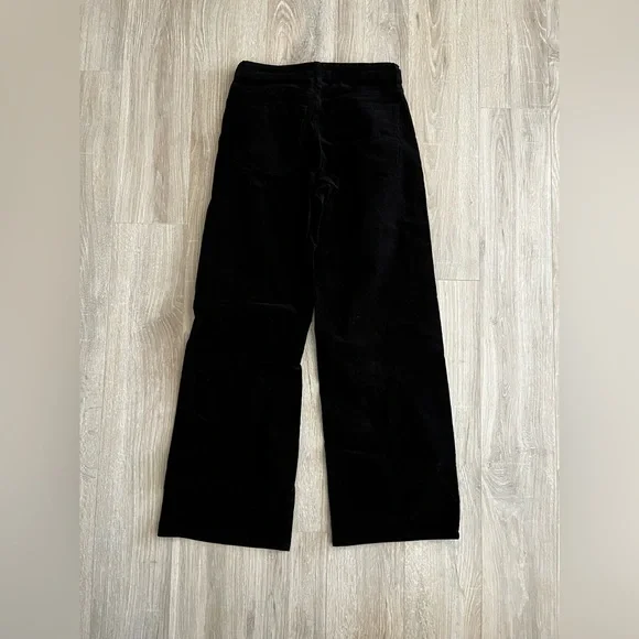Everlane Women's Mid-Way Corduroy Cotton Pants Black - Size 26 - Picture 9 of 10